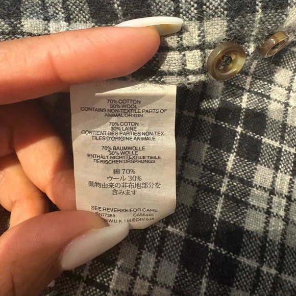 J. Crew Black and White Checkered Shirt - Picture 5 of 5